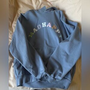 Madhappy rainbow arc logo hoodie blue size small